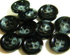 大理石調ボタン・４つ穴９ミリ（黒系）