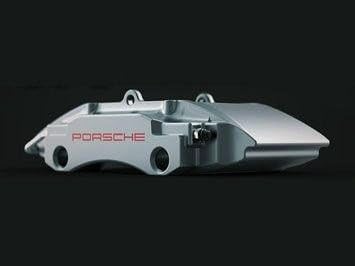 PORSCHE BRAKE CALIPER DECALS, SET OF 4 - RED