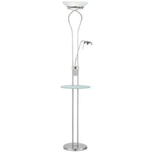 Tray Table Floor Lamp on Laurel Satin Steel Combo Tray Table Floor Lamp   Amazon Com