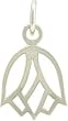 Open Design Lotus Flower Blossom Pendant in Sterling Silver, #7588