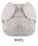 Blueberry One Size Bamboo Deluxe Diaper - White