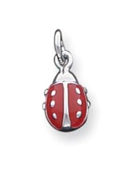 Sterling Silver Enameled Red Ladybug