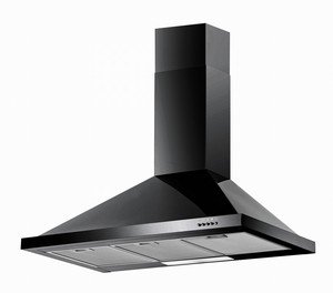 Baumatic Black Chimney Cooker Hood 90CM Telescopic 900mm F90.2BL