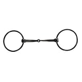 4 3/4 Inch Black Iron Snaffle Horse Bit