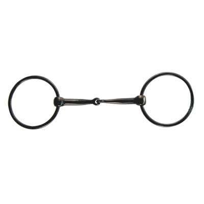 4 3/4 Inch Black Iron Snaffle Horse Bit