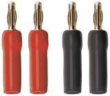 Acoustic Research AP307 Speaker Banana Ends, set screw type, 2 pr./pkg Red/Black
