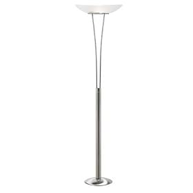 Dainolite DM217F-SC Floor Lamp with White Frosted Glass Shade, Satin Chrome by Dainolite
