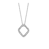 10K White Gold Diamond Pendant