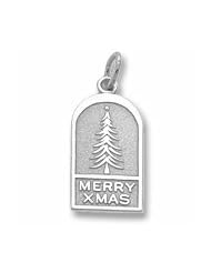 Rembrandt Charms, Christmas Charm in Solid Sterling Silver or Gold, Engravable