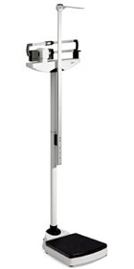 HealthPersonalCare: Physicians Mechanical balance beam scale w/height rod and wheels   LBS/KG