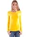 Yellow Crew Neck Long Sleeve T-Shirt