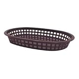 Large Black Plastic Oval Basket (06-0738)