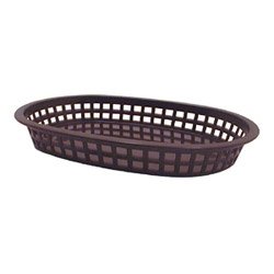 Large Black Plastic Oval Basket (06-0738)