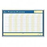 House of Doolittle 6669 House of Doolittle Wall Planner, Laminated Paper, 40x26, BE/WE/YW/Aluminum Frame