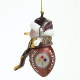 SC Sports Philadelphia Eagles Striped Acrylic Football Snowman - Pittsburgh Steelers Set of 6