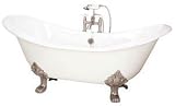 Elizabethan Classics DSLTAPSN Double White/Satin Nickel