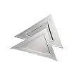 Cheap Service Ideas Tuscany Glass Eco-Line 9511 11" Clear Triangular Plate with Green Tint 6/CS