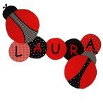 Ladybug Personalized Fabric Wall Art