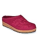 Haflinger Women's GZF Grizzly Clog with Flower Embroidery