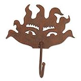Iron coat rack, 'Mischievous Sun'
