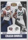 2010 Panini Gridiron Gear Crash Course Platinum #8 - Tom Brady/Jason Taylor/25