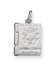 Sterling Silver Passport Charm