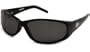 Gargoyles Sunglasses Pressure Shiny Black Frame with Polarized Grey Lenses