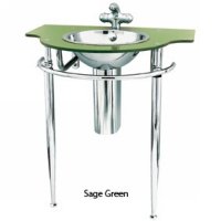 Decolav Half Moon Top Pedestal, Pedestal 2180T-8P-SG