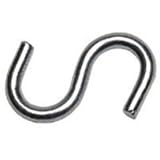 Large Open S Hook Bright Zinc, 2 1/2"