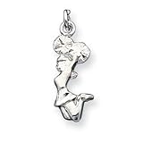 Sterling Silver Cheerleader Charm