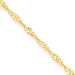 14k 1.6mm Singapore Chain Anklet - 9 Inch