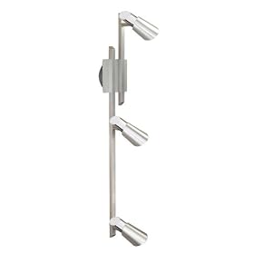 Eglo  87936A Skip, Brushed Aluminum and Chrome, 3-Light Track Light Fixture