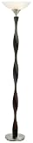 Adesso Helix Torchiere Lamp, Walnut