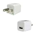 White USB Cable Power Adapter (Wall Charger Adaptor) for Apple iPod, iPhone, iPhone 3G, Touch, Shuffle, Nano, Classic