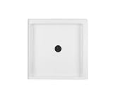 Swanstone SS-36DTF-010 36-Inch by 36-Inch Double Threshold Shower Floor, White Finish