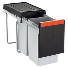 Franke Cube 30 2-fach Handauszug, M�lltrennung / Abfallsammler 2x 15 Liter
