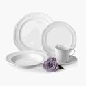 Mikasa Antique White 45-Piece Dinnerware Set, Service for 8