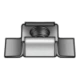 1/4-20 x 9/16W x 1-3/4L ZincFinish Steel Retainer Weld Nut, Pack of 10