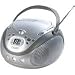 New Silver Portable Cd Player Am Fm Tuner Wide Range Speaker System Digital 2 Digit Led Display by Coby