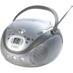 New Silver Portable Cd Player Am Fm Tuner Wide Range Speaker System Digital 2 Digit Led Display by Coby