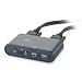 CCS10355 - 2-Port USB KVM Switch,15 Pin Connector,5 Cable,Silver