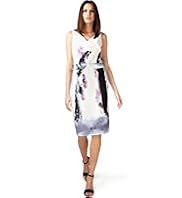 Per Una Speziale Cotton Rich Watercolour Print Peplum Shift Dress
