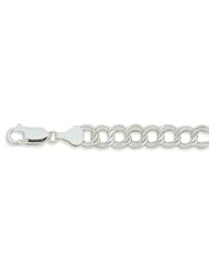Diamond Cut Charm Bracelet 7"" or 8""