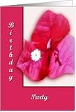 Bougainvillea Blossom, Birthday Party Card