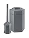 Commercial Outdoor Ashtray and Matching Trashcan Gray