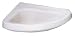 Whitehaus Small Corner Wall Mounted China Bath Basin with Left Faucet Hole