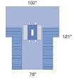 Medline Proxima Laparotomy Drape with Pouches, Case of 12