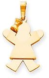 Girl With Bow Charm, Yellow Gold