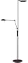 Holtkoetter Halogen Torchiere with Reading Swing-Arm, Hand-Brushed Old Bronze