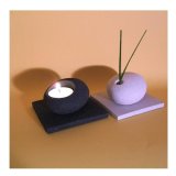 Pebble Vase & Tealight Holder Set